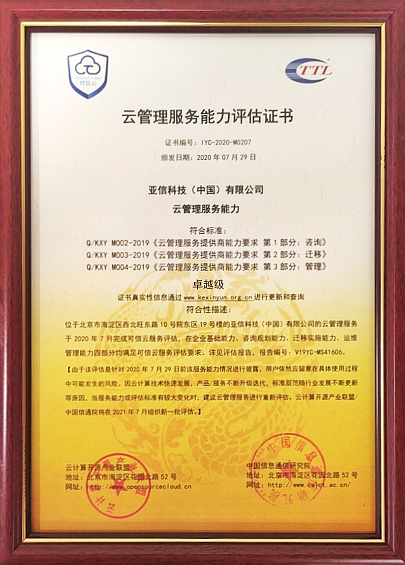 线上赌场平台科技获可信云MSP最高级认证2.jpg